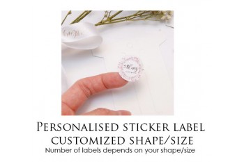  Personalised Sticker, custom BASIC shape, Logo print, Colour print